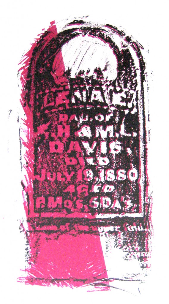 Grant_Lena Davis tombstone litho